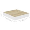 vidaXL Estante flotante pared 4 uds MDF roble y blanco 23x23,5x3,8 cm