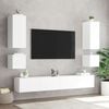 vidaXL Mueble de TV de pared con luces LED blanco 100x35x31 cm