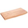 vidaXL Encimera ba&ntilde;o madera maciza tratada marr&oacute;n claro 60x30x(2-4) cm