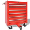 vidaXL Carrito de herramientas 1125 herramientas acero rojo