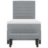 vidaXL Cama tipo Box Spring con colch&oacute;n Gris Claro 90 x 200 cm tela