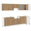 vidaXL Conjunto de armarios de cocina de 11 piezas "Lyon" de madera de ingenier&iacute;a de roble artesanal