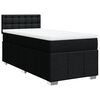 vidaXL Cama box spring con colch&oacute;n tela negro 100x200 cm