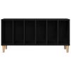 vidaXL Mueble para discos de vinilo Roble Negro 100 x 38 x 48 cm