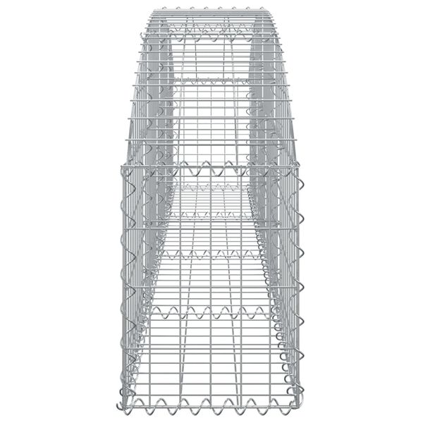 vidaXL Cesta de gaviones forma arco hierro galvanizado 200x30x40/60 cm