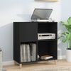 vidaXL Mueble para discos madera contrachapada negro 84,5x38x89 cm