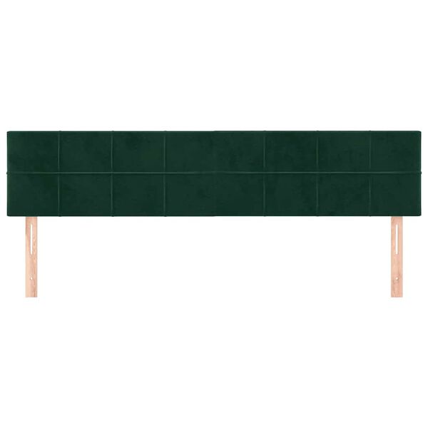 vidaXL Cabeceros terciopelo verde oscuro 180x5x78/88 cm