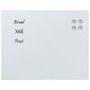 vidaXL Pizarra magn&eacute;tica de pared vidrio templado blanco 50x40 cm