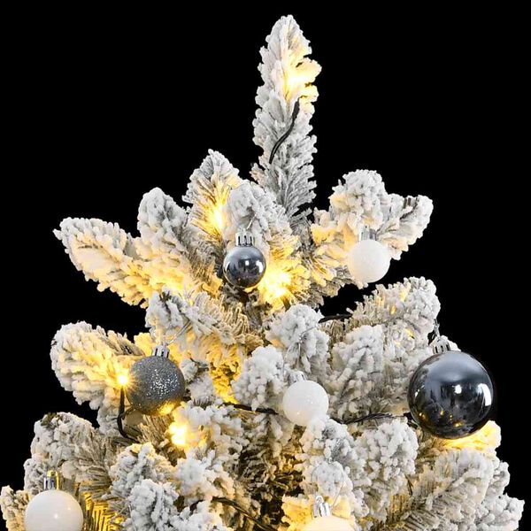 vidaXL &Aacute;rbol de Navidad artificial con bisagras 300 LED y bolas 270 cm