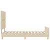 vidaXL Estructura de cama con cabecera Crema 90 x 200 cm tela