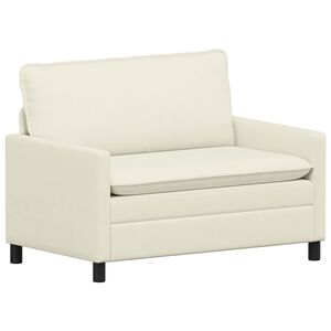 vidaXL Sof&aacute; 2 plaza Crema 126 x 81 x 87,5 cm Tela