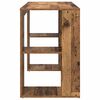 vidaXL Escritorio con estante Madera envejecida 130 x 50.5 x 75 cm