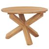 vidaXL Mesa de comedor de jard&iacute;n madera maciza de teca &Oslash;110x75 cm