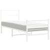 vidaXL Estructura cama sin colch&oacute;n con estribo metal blanco 80x200 cm