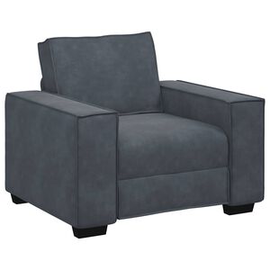 vidaXL Sill&oacute;n de terciopelo gris oscuro 100x78x84 cm
