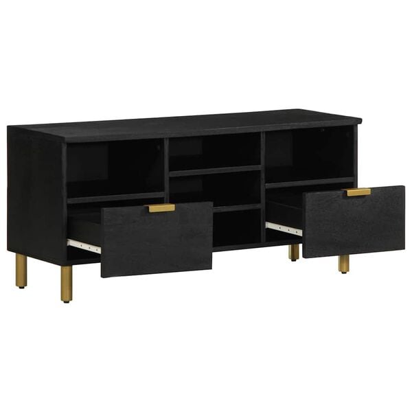 vidaXL Mueble de TV madera de ingenier&iacute;a negro 100x33x46 cm