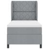 vidaXL Cama tipo Box Spring con colch&oacute;n Gris claro 100 x 200 cm tela
