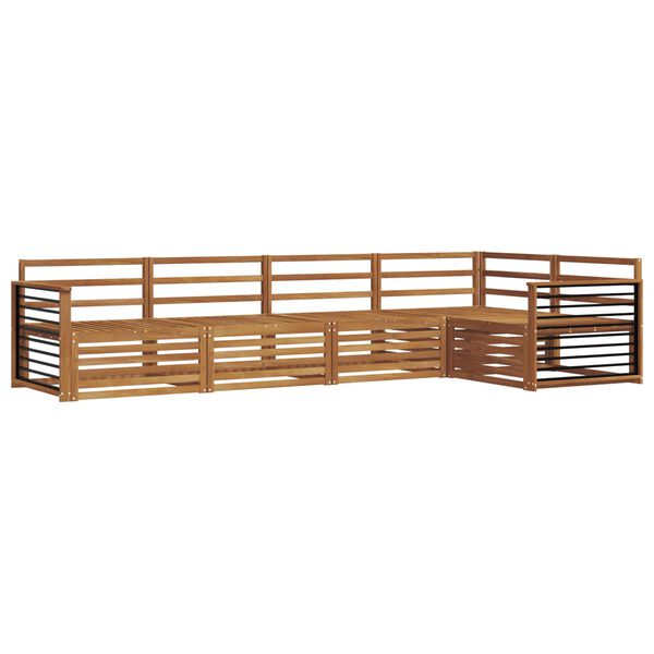 vidaXL Conjunto de sof&aacute;s de exterior 5 pcs Natural