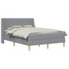 vidaXL Estructura de cama con colch&oacute;n Gris Claro 140 x 200 cm