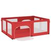 vidaXL Parque para beb&eacute;s con 2 puertas tela Oxford rojo