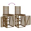 vidaXL Cobertizo doble para cubos de basura madera de pino marr&oacute;n miel