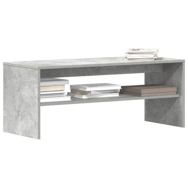 vidaXL Mueble de TV madera contrachapada gris hormig&oacute;n 100x40x40 cm