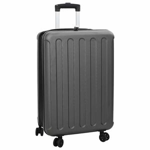 vidaXL Maleta con cerradura Gris oscuro 43 x 27 x 66 cm Pl&aacute;stico ABS