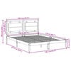 vidaXL Cama extralarga sin colch&oacute;n madera maciza 140x210 cm