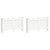vidaXL Cubiertas para radiador 2 unidades MDF blanco 152x19x81,5 cm