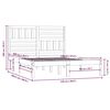 vidaXL Estructura de cama sin colch&oacute;n madera pino blanco 120x200 cm
