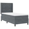 vidaXL Cama tipo Box Spring con LED Gris oscuro 90 x 200 cm Terciopelo