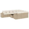 vidaXL Set de sof&aacute;s de jard&iacute;n 11pzas con cojines rat&aacute;n sint&eacute;tico beige