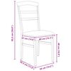 vidaXL Silla de comedor 2 pcs Marrón claro y claro Madera sólida