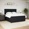 vidaXL Cama box spring con colch&oacute;n terciopelo negro 200x200 cm