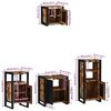 vidaXL Juego de muebles de baño 4 pcs Marrón Madera de mango maciza