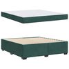 vidaXL Estructura de cama con colch&oacute;n Verde oscuro 180 x 200 cm tela