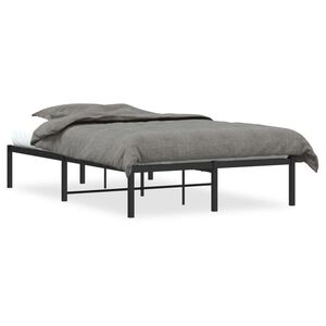 vidaXL Estructura de cama sin colch&oacute;n metal negro 120x200 cm