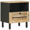 vidaXL Mesita de Noche Natural 40 x 33 x 46 cm Madera de mango maciza