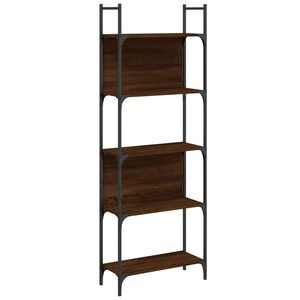 vidaXL Librer&iacute;a de 5 estantes madera roble marr&oacute;n 60,5x24x166,5 cm
