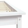 vidaXL Estructura de cama doble sin colch&oacute;n madera maciza blanco