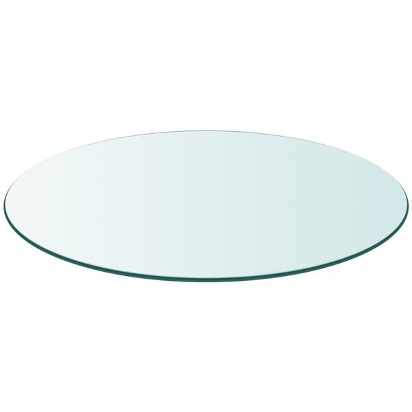 vidaXL Tablero de mesa de cristal templado redondo 700 mm