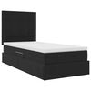 vidaXL Cama con almacenamiento y LED Negro 90 x 190 cm Terciopelo