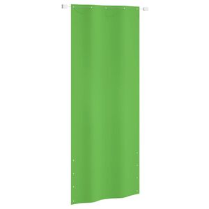 vidaXL Toldo pantalla para balc&oacute;n tela oxford verde claro 100x240 cm