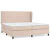 vidaXL Cama box spring con colch&oacute;n cuero sint&eacute;tico capuchino 200x200cm