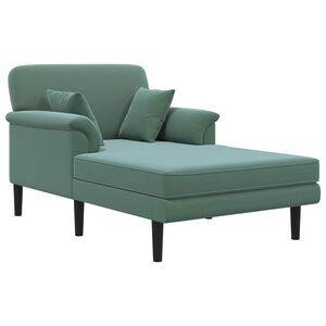 vidaXL Chaise longue Verde Mar Terciopelo