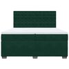 vidaXL Cama box spring con colch&oacute;n terciopelo verde oscuro 200x200 cm