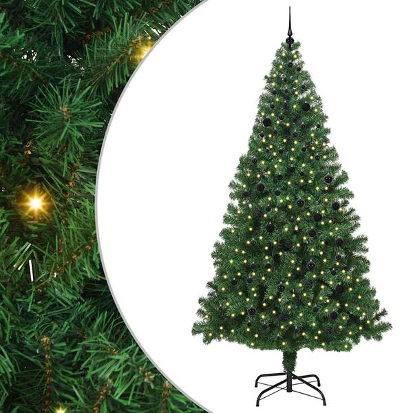 vidaXL &Aacute;rbol de Navidad artificial Verde 240 cm PVC y Acero y Pl&aacute;stico
