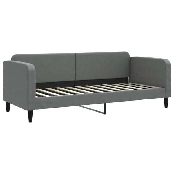 vidaXL Sofá cama nido con cajones tela gris oscuro 80x200 cm