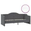vidaXL Sof&aacute; cama con colch&oacute;n USB de tela gris oscuro 90x200 cm