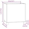 vidaXL Jardineras con patas 2 uds acero corten oxidado 40x40x40 cm